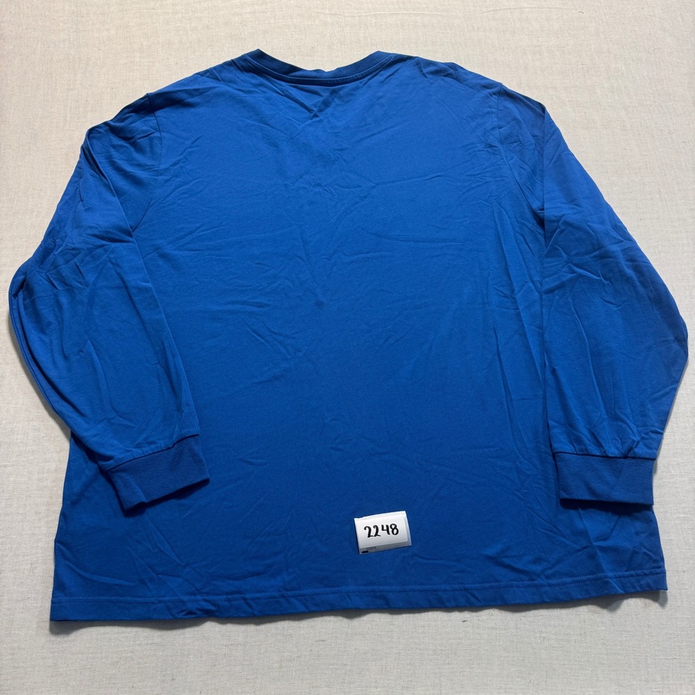 HB Long Sleeve V-Neck T-Shirt Mens 2XL Blue